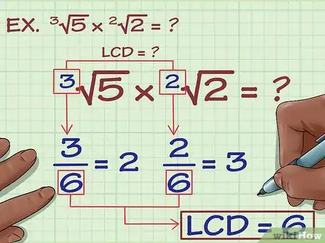 Step 1 求出根指数的最小公倍数。