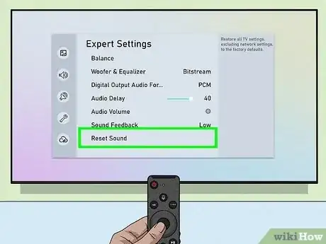 Step 4 重置电视声音设置。