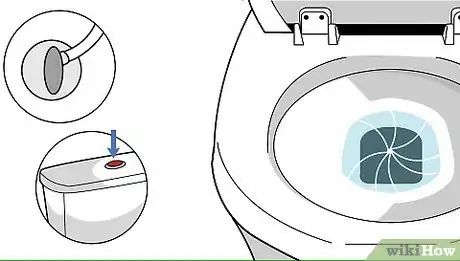 Step 4 打开水的阀门，冲洗马桶。