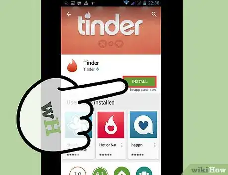 Step 8 再次下载并安装Tinder应用程序。