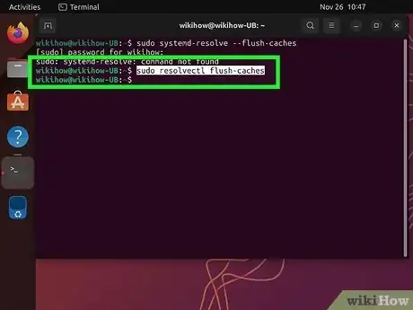 Step 2 运行Linux版本所对应的DNS刷新命令。