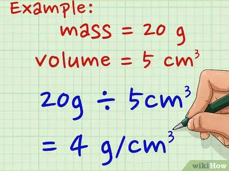 Step 3 将该物体的质量除以体积。