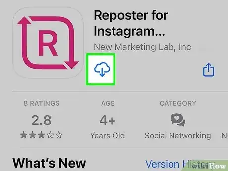 Step 1 从App Store icon下载安装Reposter for Instagram。