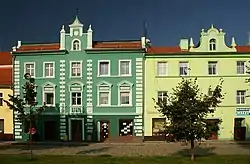 Historic townhouses at the Market Square