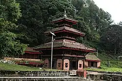 The temple of Brahmayani in Panauti, completed in 1715 was commissioned by Vishva Lakshmi.