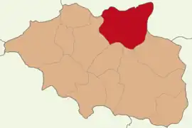 Map showing Ilgaz District in Çankırı Province