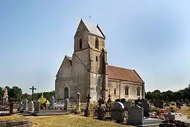 The church in Les Moutiers-en-Auge