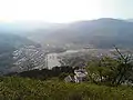 Downtown Ōzu as seen from atop Mount Tomisuyama