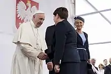 Polish Prime Minister Beata Szydło with Pope Francis (2016)