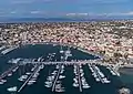 Airview of the town of Aegina