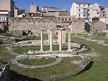 View from south. Here is visible the tetraconch, built in the court of the library