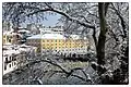 Spierer tobacco warehouse in snow