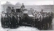 Image 34Provisional Government's volunteer soldiers secure Petrograd's Palace Square with the Austin Armoured Car, summer 1917. (from Russian Revolution)