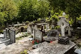 Portion of the graves in the churchyard of "St Nikola"