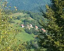 Aerial view of Gornje Romanovce