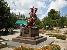 Statue of Aşıq Ümer in Yevpatoria