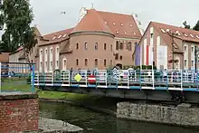 Swing bridge and the castle