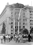 Collapsed portico in 1989