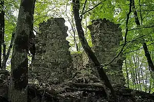 Walls of Khokhanaberd, close by are the ruins of the monastery of Havaptuk