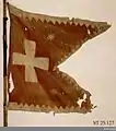 Historical Cossack flag from 1651 exhibited in the Armémuseum in Stockholm