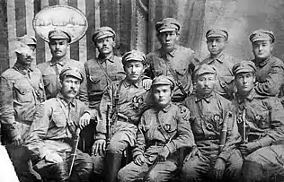 The Red Army cavalry unit, made up of Bashkirs, Russian Civil War, 1919.