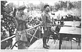 Leon Trotsky at a rally dedicated to the burial of the victims of the explosion