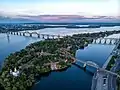 2019 aerial photograph of Monastyrskyi Island