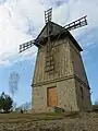 Old mill at the Holodomor monument in Obukhiv, Ukraine.