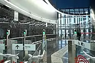 Turnstile hall with facial recognition system