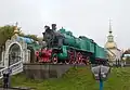 Monument of steam locomotive near the terminal (Su locomotive)