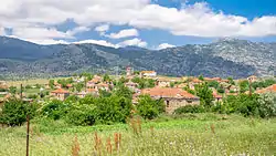 Panoramic view of the village Dunje