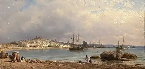 View of Baku from the sea (1872)