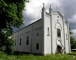 Church of the Nativity of St. John the Baptist in Sasiv built in 1864 in the style of Gothic Revival architecture