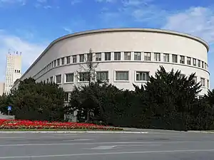 Danube Banovina Palace stripped classicism by Dragiša Brašovan in Novi Sad, 1939