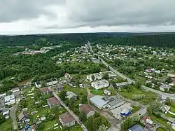 Aerial view at the settlement in July 2022