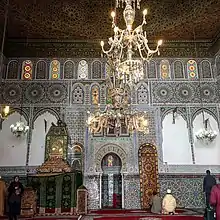 Mausoleum of Idris II, now part of a large zawiya (religious complex) in Fez