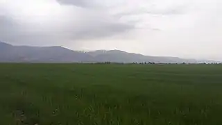 View of Binalud Mountain Range & Baghrud Road (zone) of Neyshabur from the district 1 of the city. (April 2020)