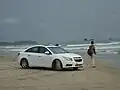 Car at the beach