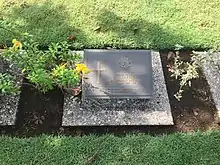 A tombstone of Allied soldier