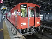 Fukui-based KiHa 120-201 in revised livery in August 2011