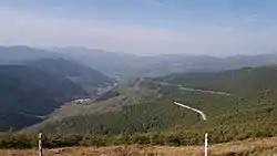 A view over the Taihuai Town from Mount Wutai.