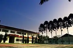 L-shaped Classroom Building and Outdoor Basketball Court