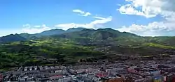 Looking west over Datong town from Mt Laoye