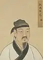 Ming dynasty portrait of a man wearing wangjin.