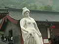 Statue of Lady Yang coming out of the bath