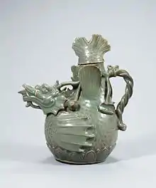 Pitcher with the head of a dragon and the body of a fish, 12th century (National Treasure No. 61)