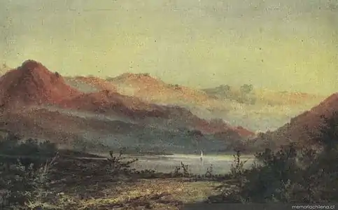 Antonio Smith (Chile) Cordillera and Lake. Late 19th c.