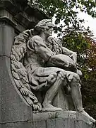 Statue of Columbus, part of the Monument to Cuba, in El Retiro, Madrid