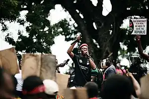 Street protest in Accra