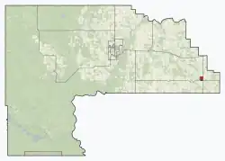 Location in Brazeau County